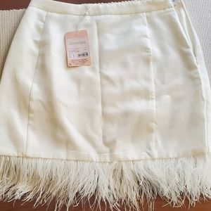Missguided white skirt